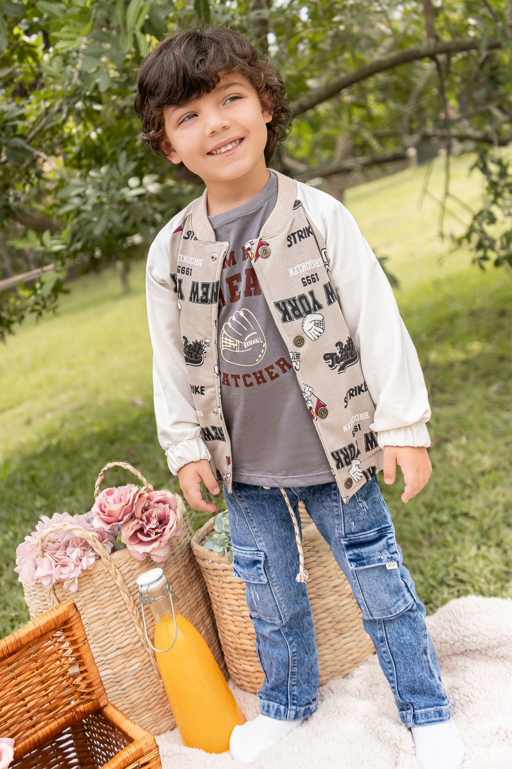 CONJUNTO 3 PRENDAS NIÑO GREAT CATCHER GRIS