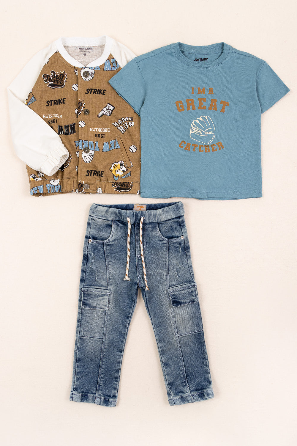CONJUNTO 3 PRENDAS NIÑO GREAT CATCHER AZUL
