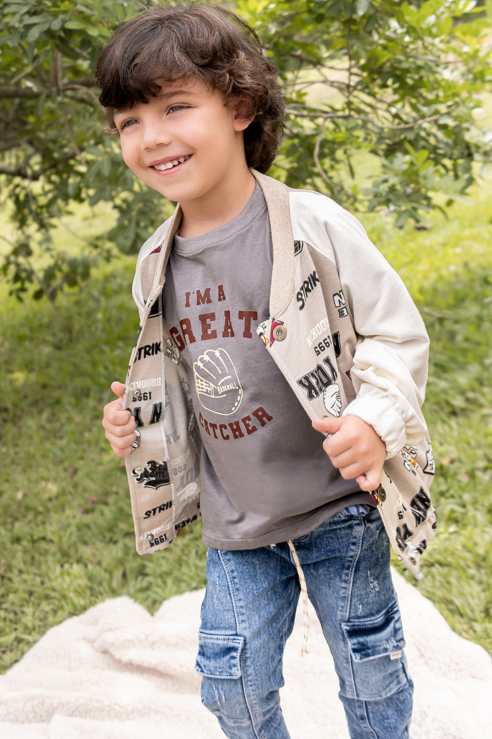 CONJUNTO 3 PRENDAS NIÑO GREAT CATCHER GRIS