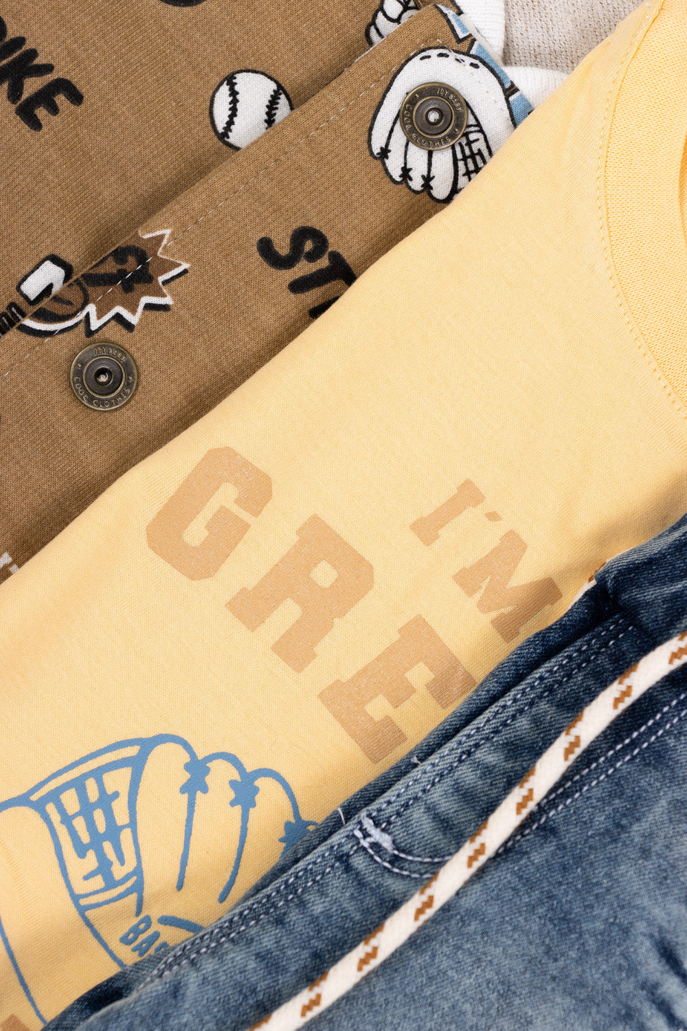 CONJUNTO 3 PRENDAS NIÑO GREAT CATCHER AMARILLO