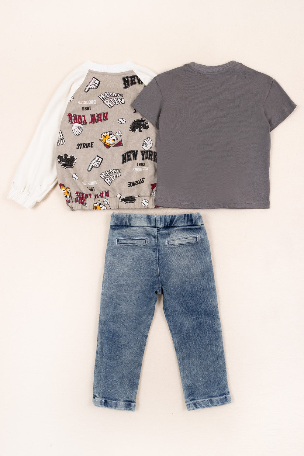 CONJUNTO 3 PRENDAS NIÑO GREAT CATCHER GRIS