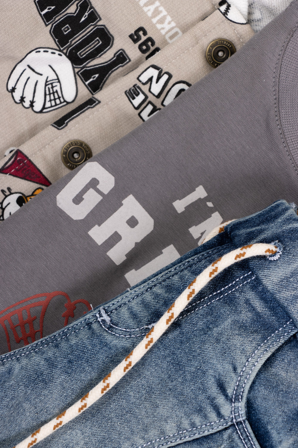 CONJUNTO 3 PRENDAS NIÑO GREAT CATCHER GRIS