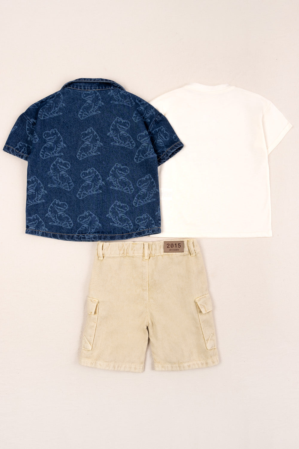 CONJUNTO 3 PRENDAS NIÑO PARK DINO BLANCO