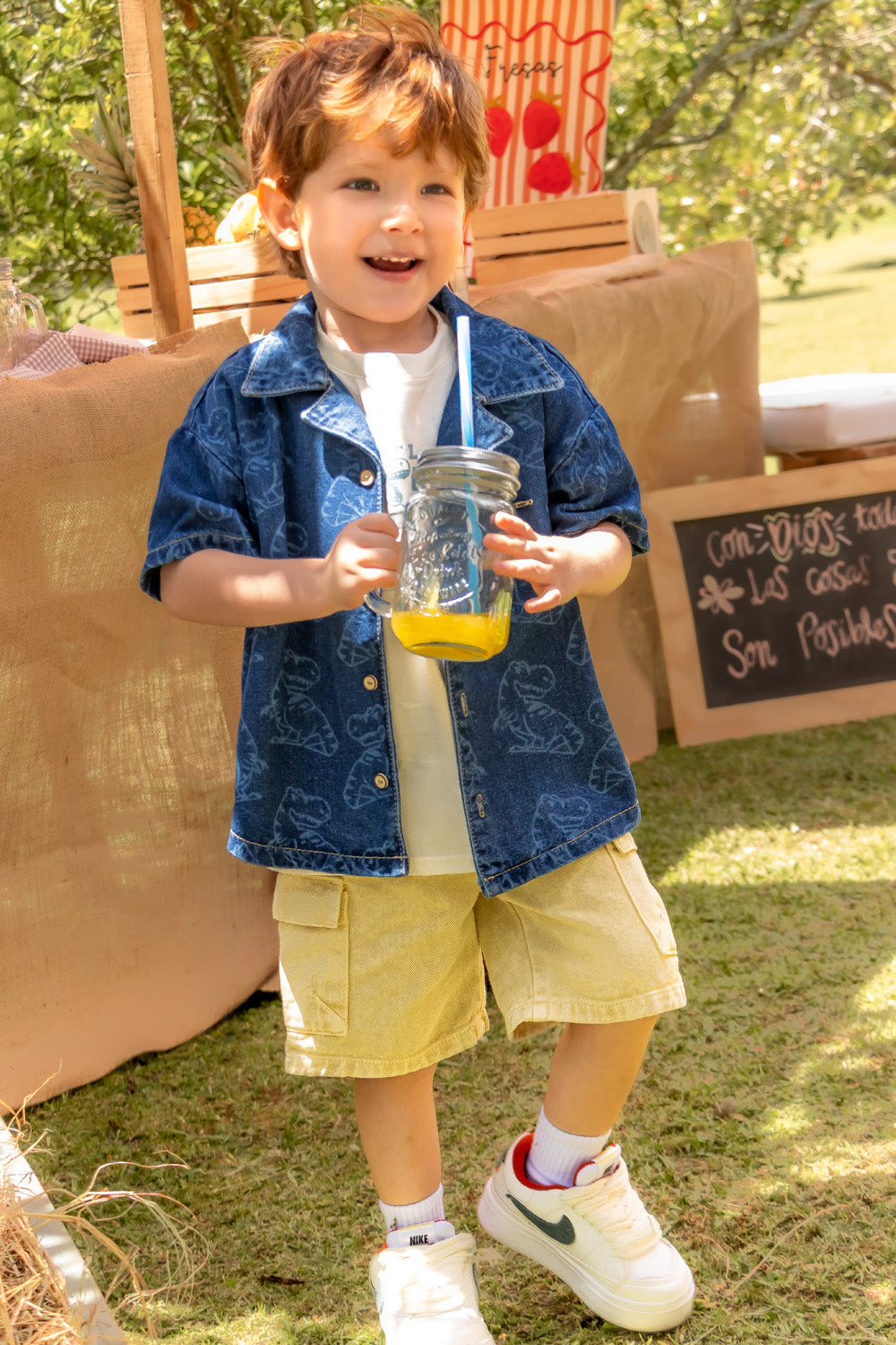 CONJUNTO 3 PRENDAS NIÑO PARK DINO BLANCO