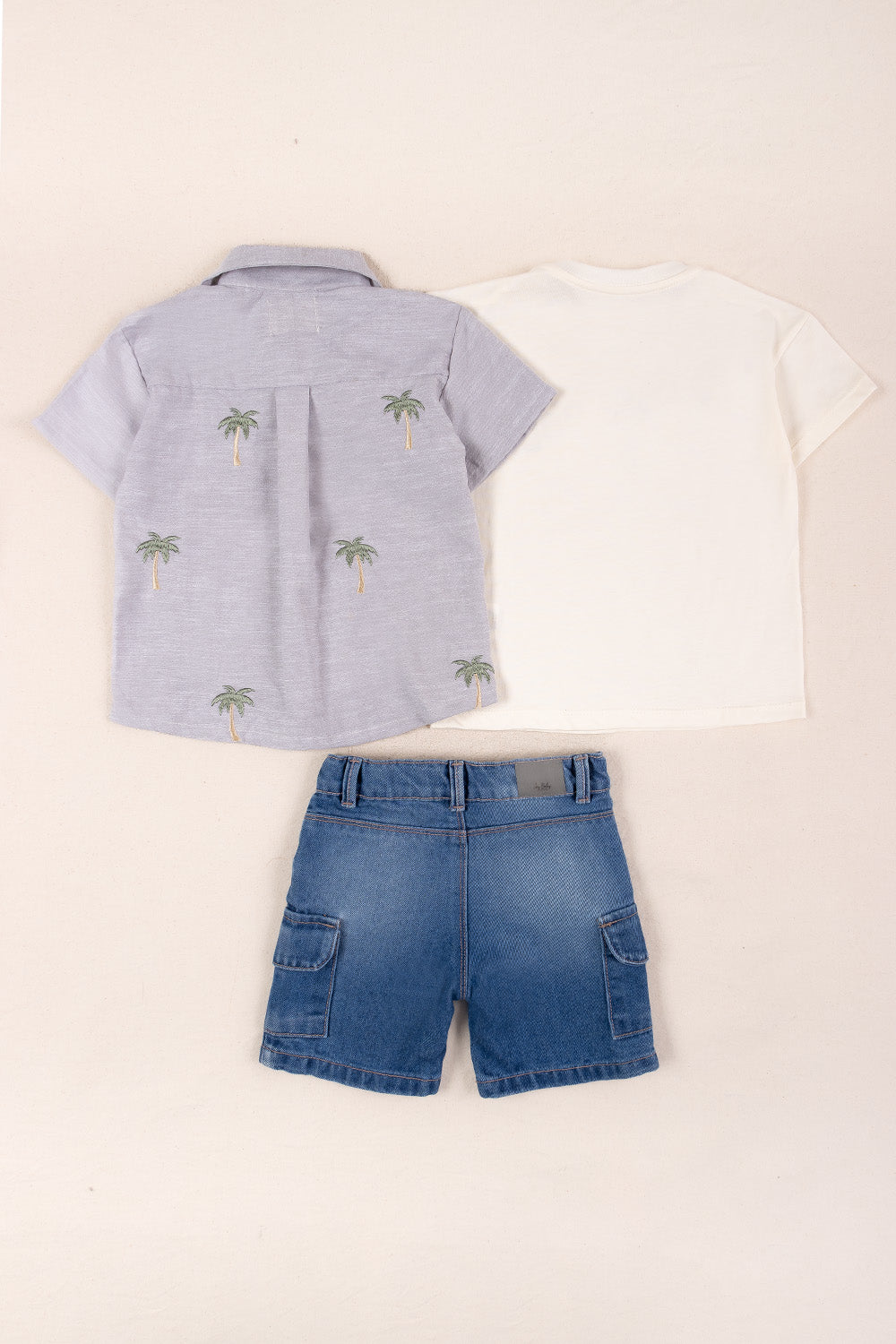 CONJUNTO 3 PRENDAS NIÑO TROPICOOL GRIS