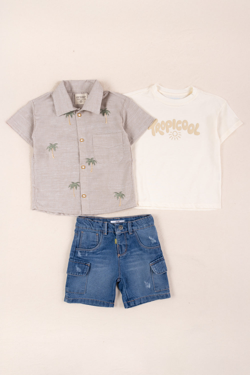 CONJUNTO 3 PRENDAS NIÑO TROPICOOL ARENA