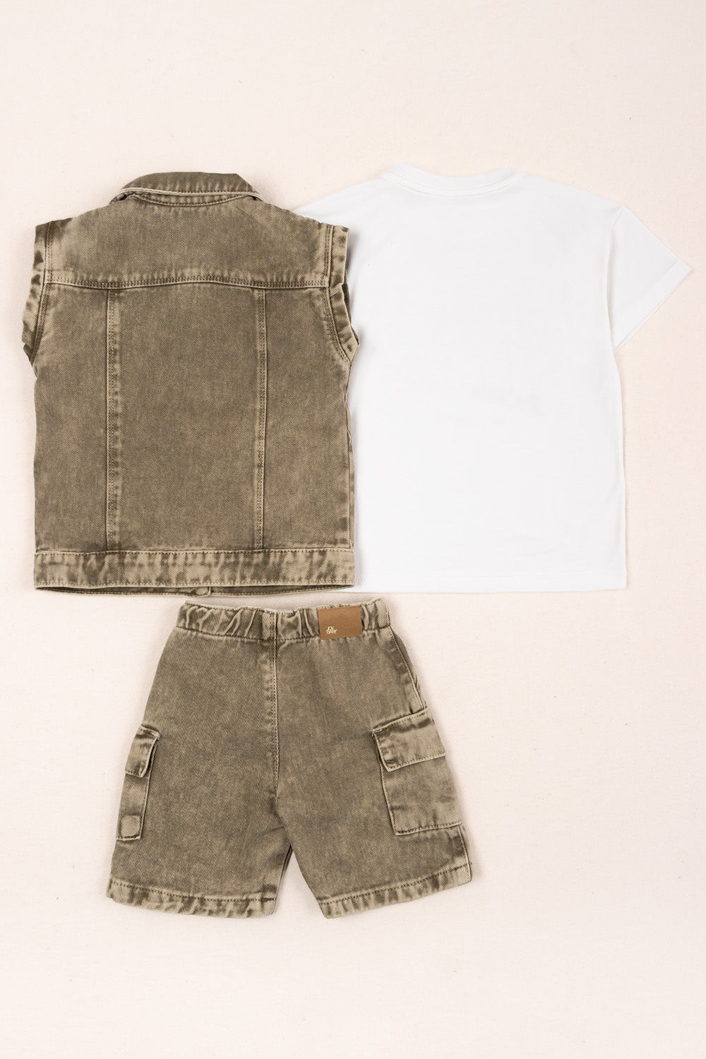 CONJUNTO 3 PRENDAS NIÑO MOMENT VERDE