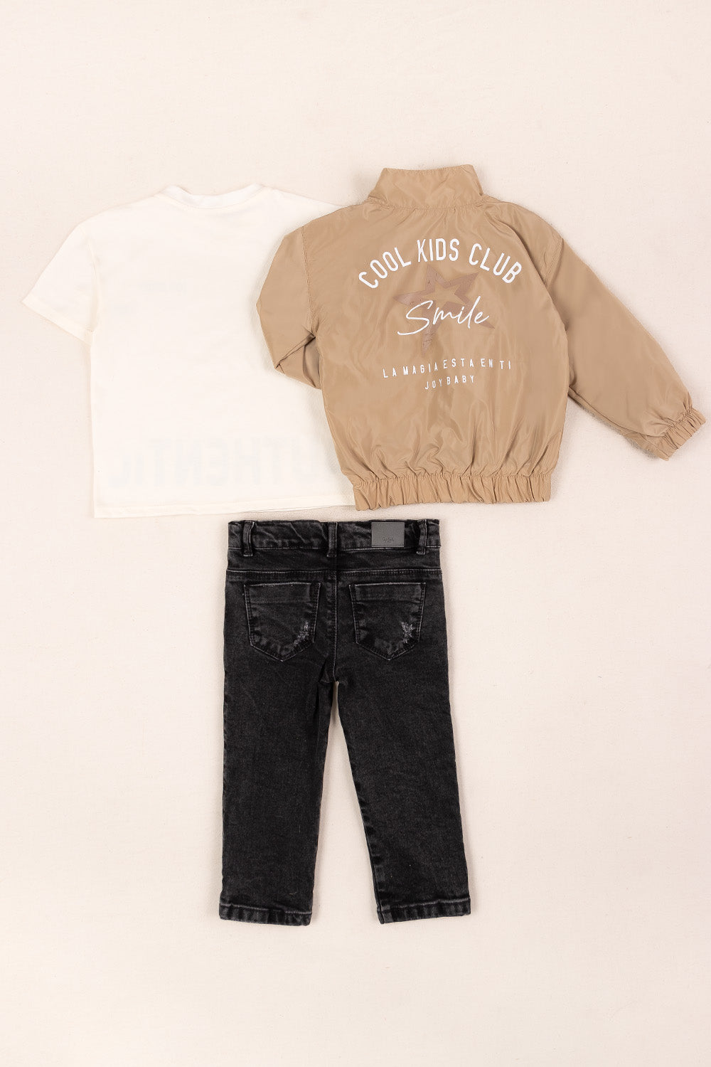 CONJUNTO 3 PRENDAS NIÑO AUTHENTIC BEIGE
