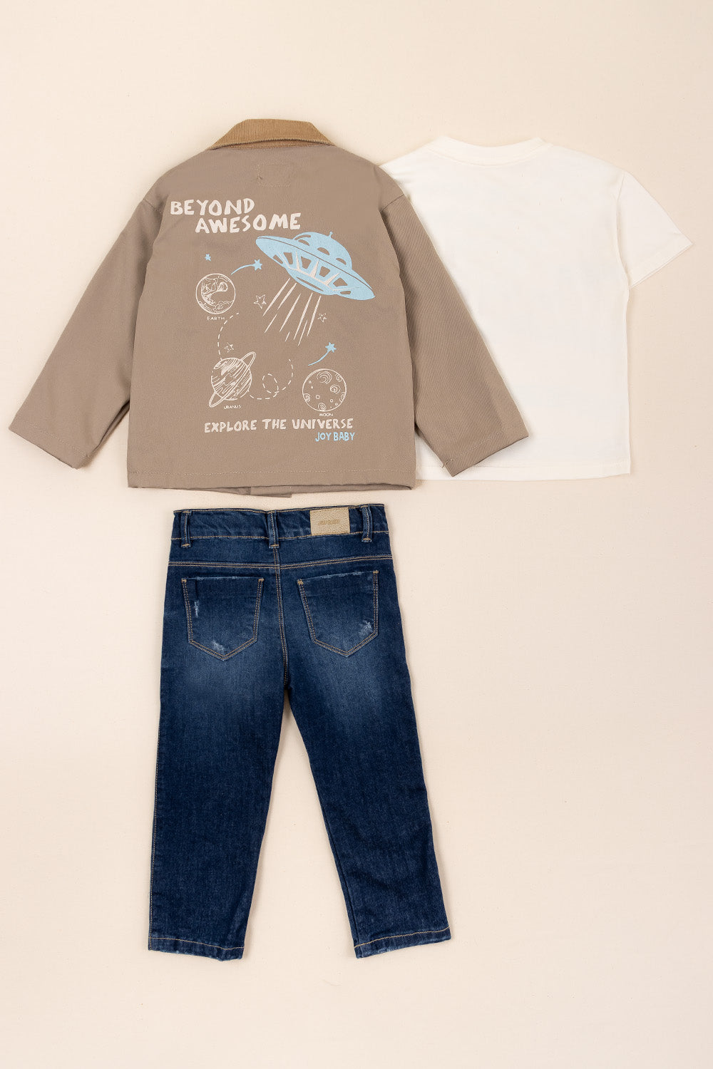 CONJUNTO 3 PRENDAS NIÑO COOL KIDS CAFÉ