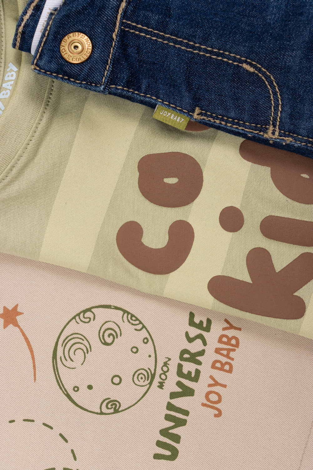 CONJUNTO 3 PRENDAS NIÑO COOL KIDS BEIGE