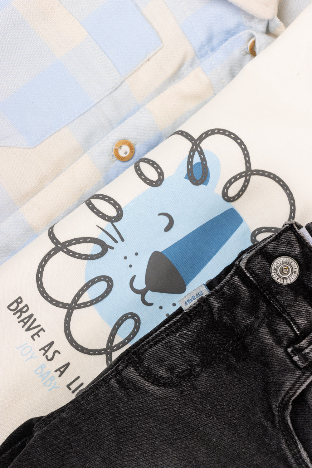 CONJUNTO 3 PRENDAS NIÑO LION AZUL