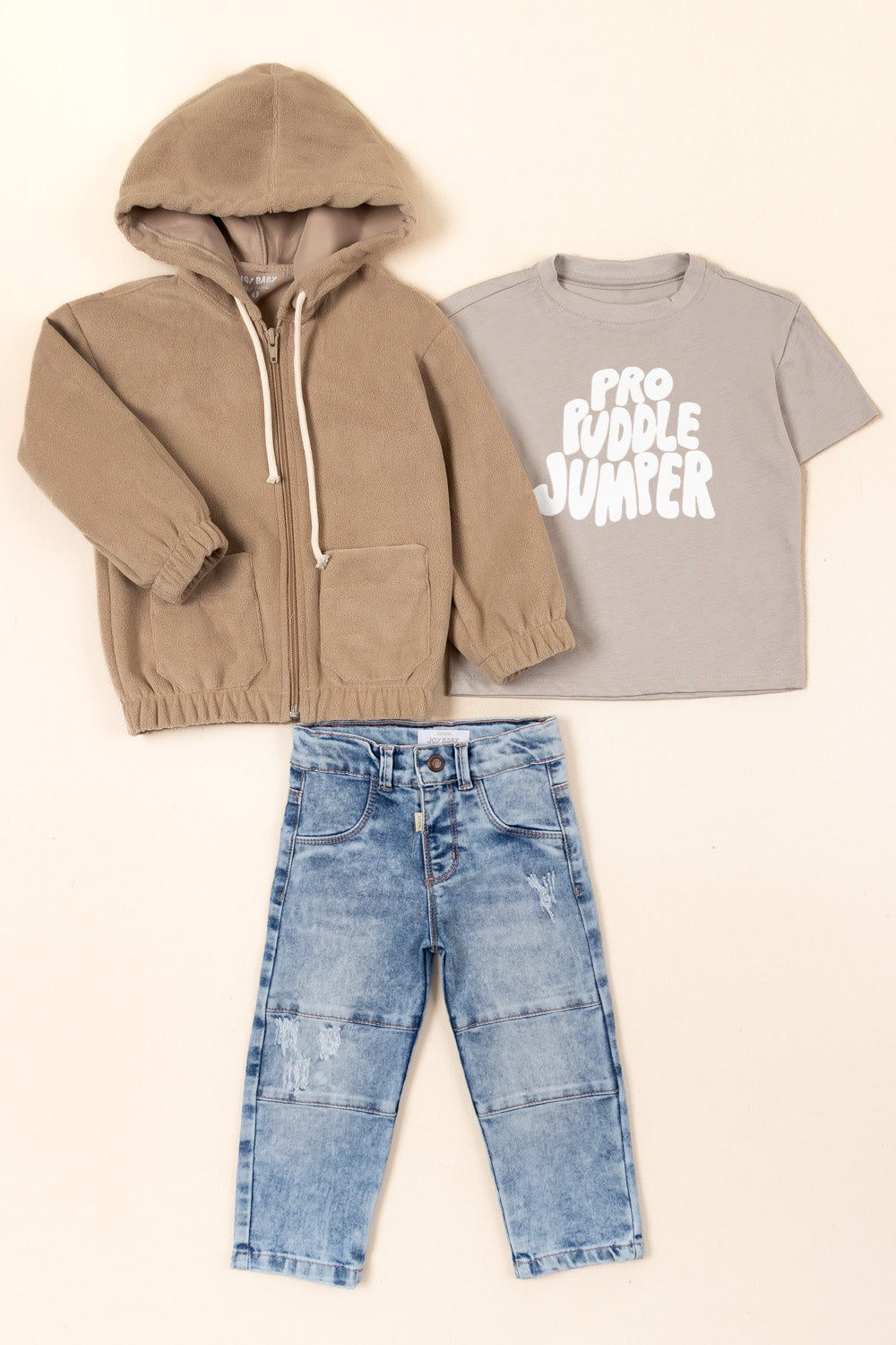 CONJUNTO 3 PRENDAS NIÑO SUMPER CAMEL