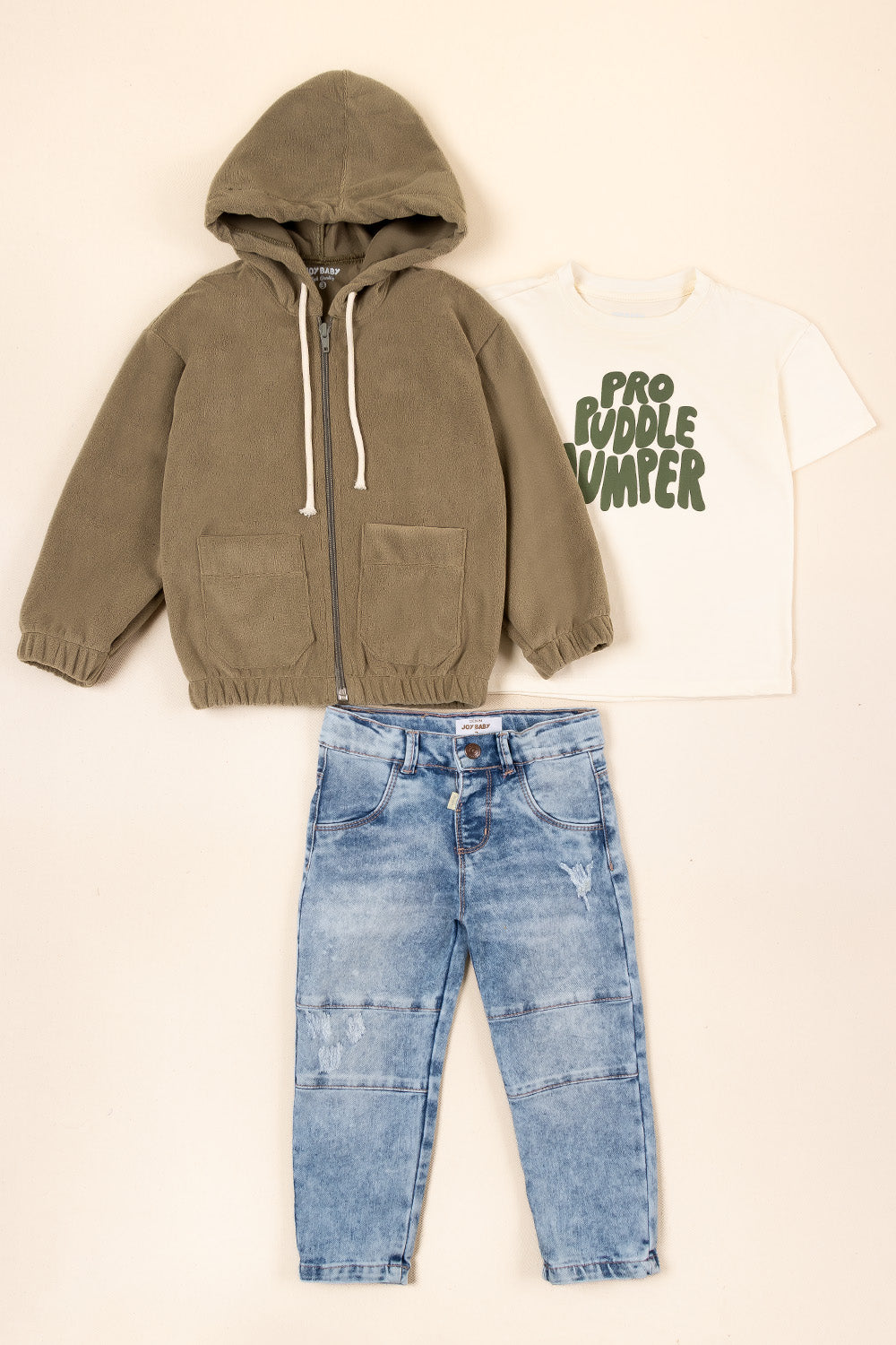 CONJUNTO 3 PRENDAS NIÑO SUMPER VERDE
