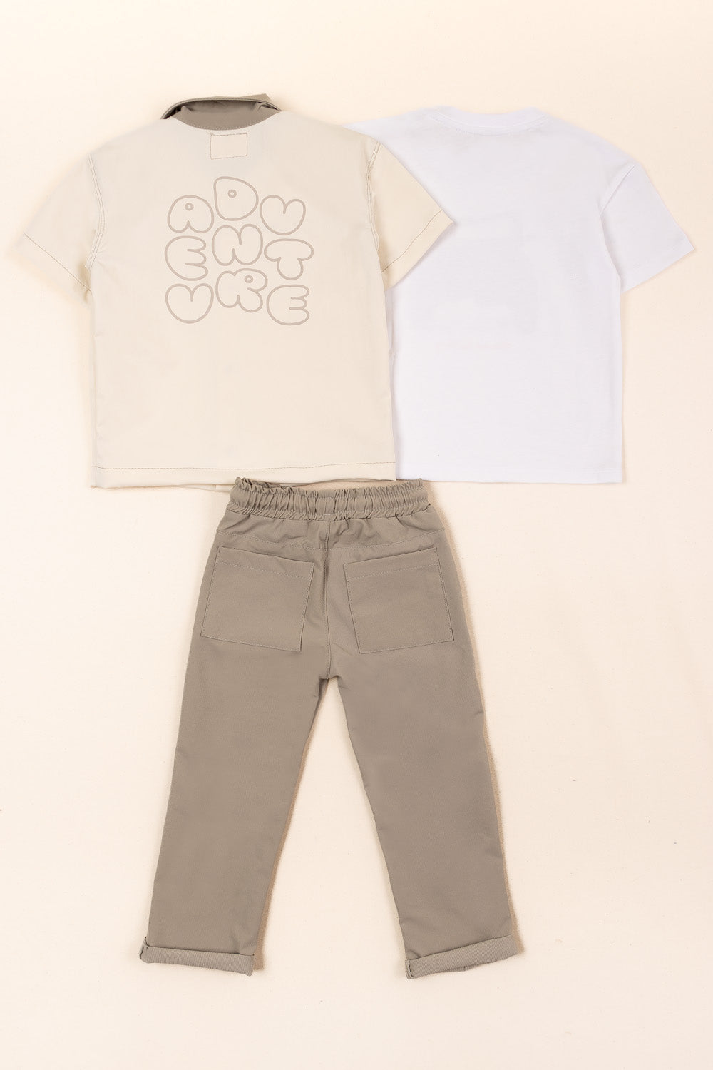 CONJUNTO 3 PRENDAS NIÑO CAR  GRIS