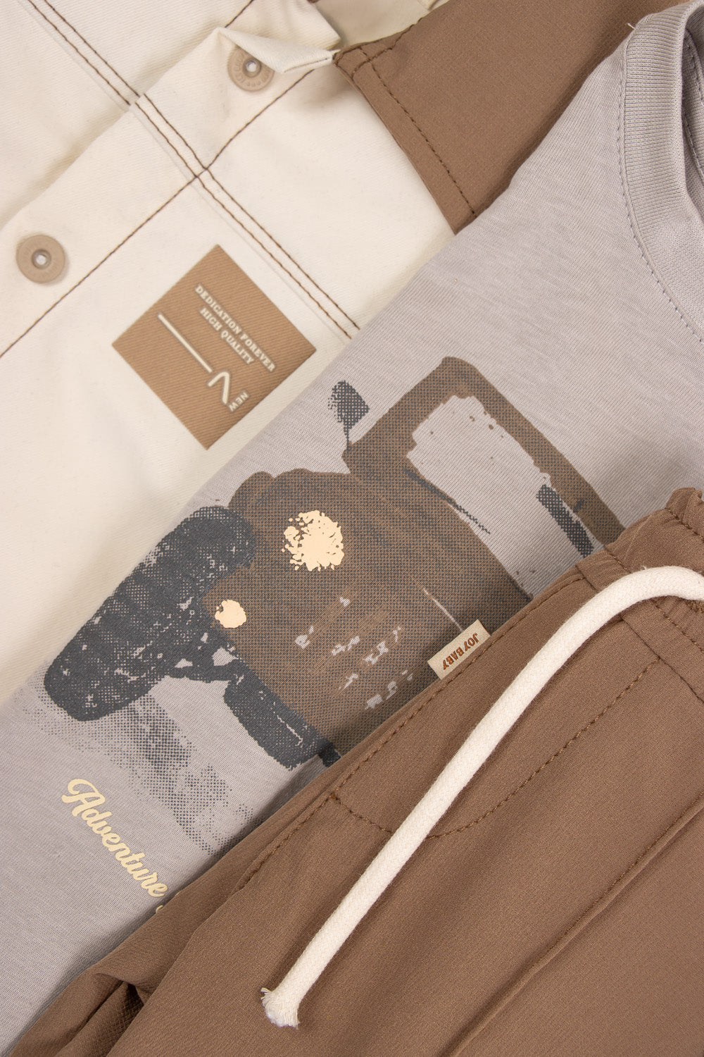 CONJUNTO 3 PRENDAS NIÑO CAR CAMEL