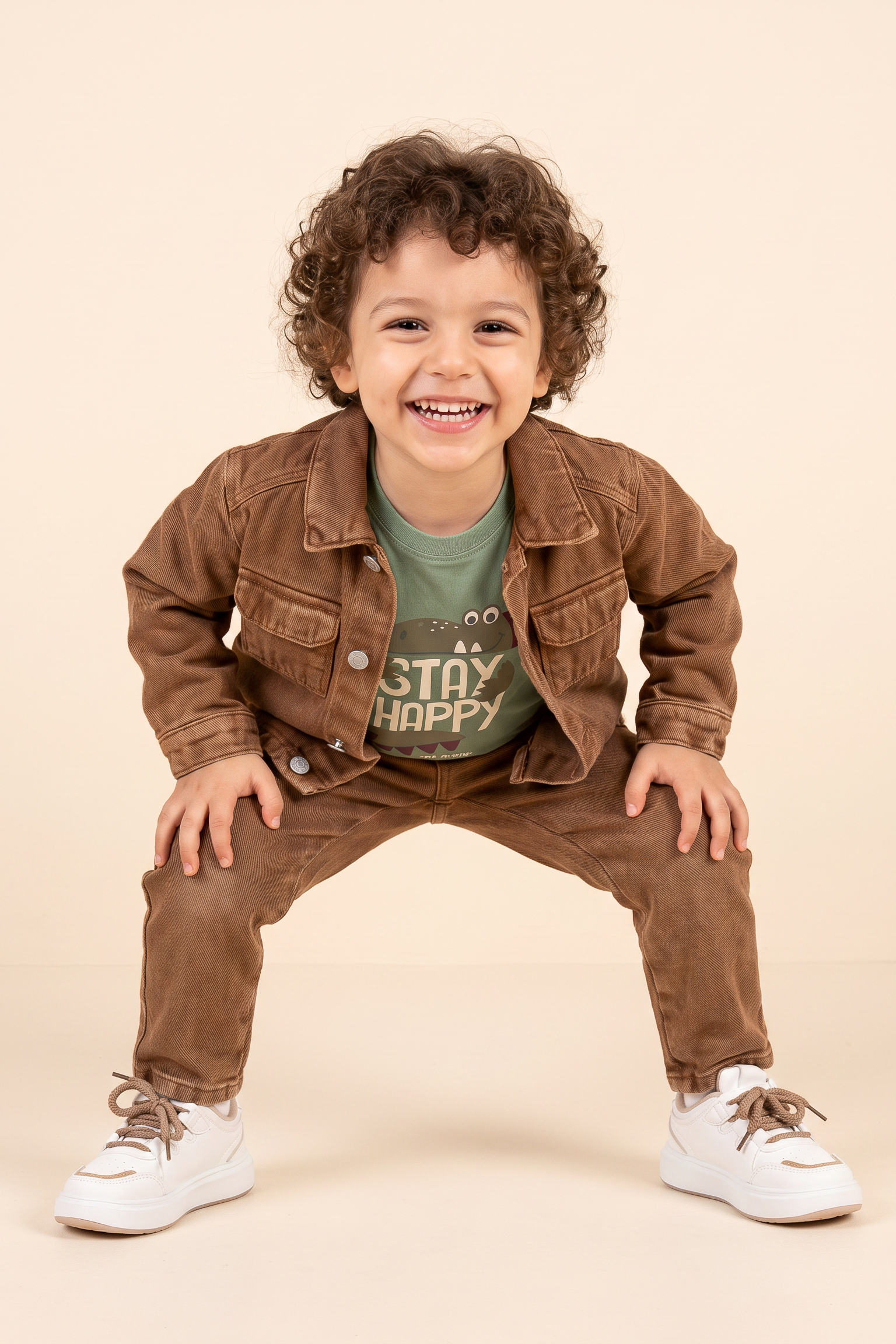 CONJUNTO 3 PRENDAS NIÑO STAY CAFÉ