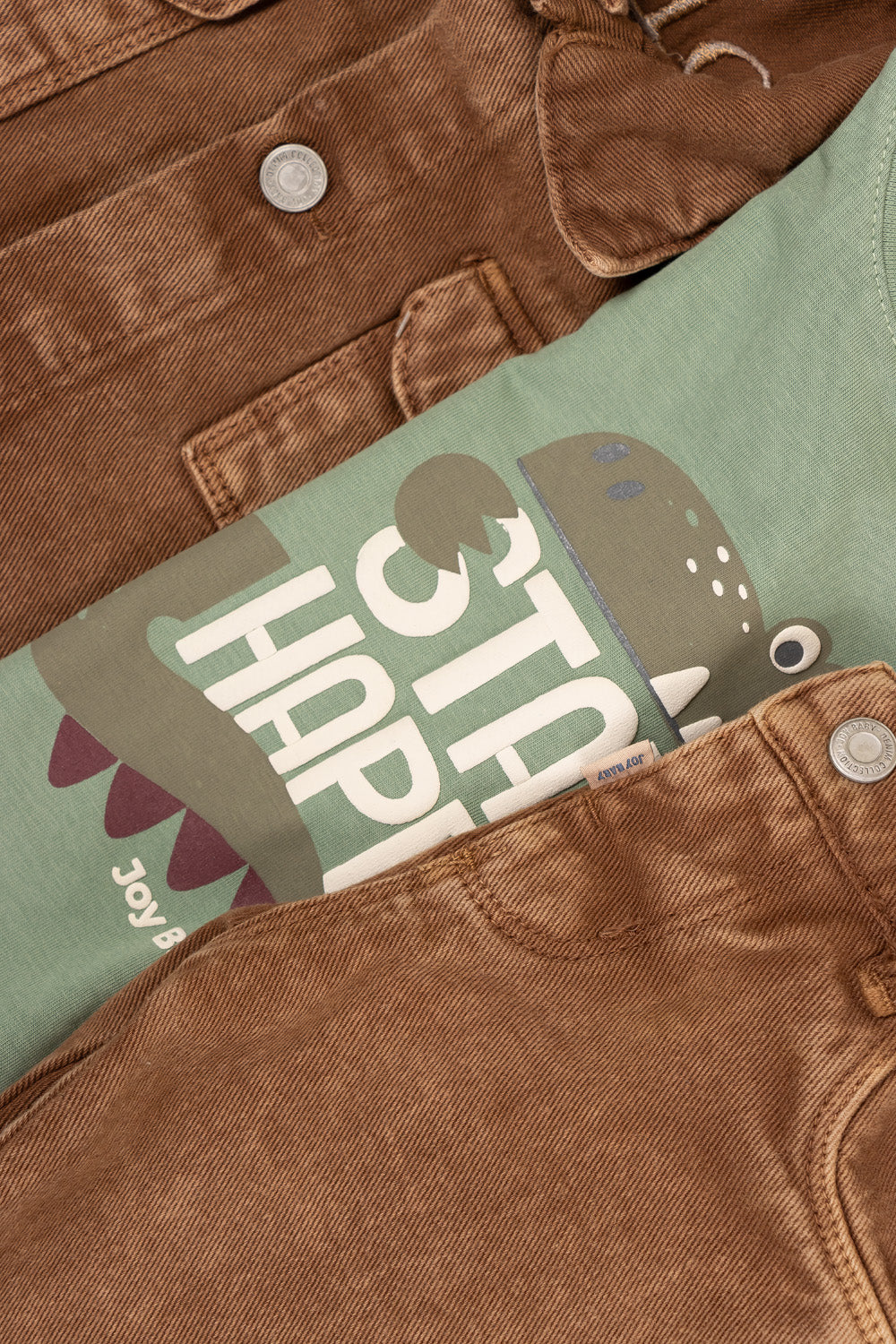 CONJUNTO 3 PRENDAS NIÑO STAY CAFÉ