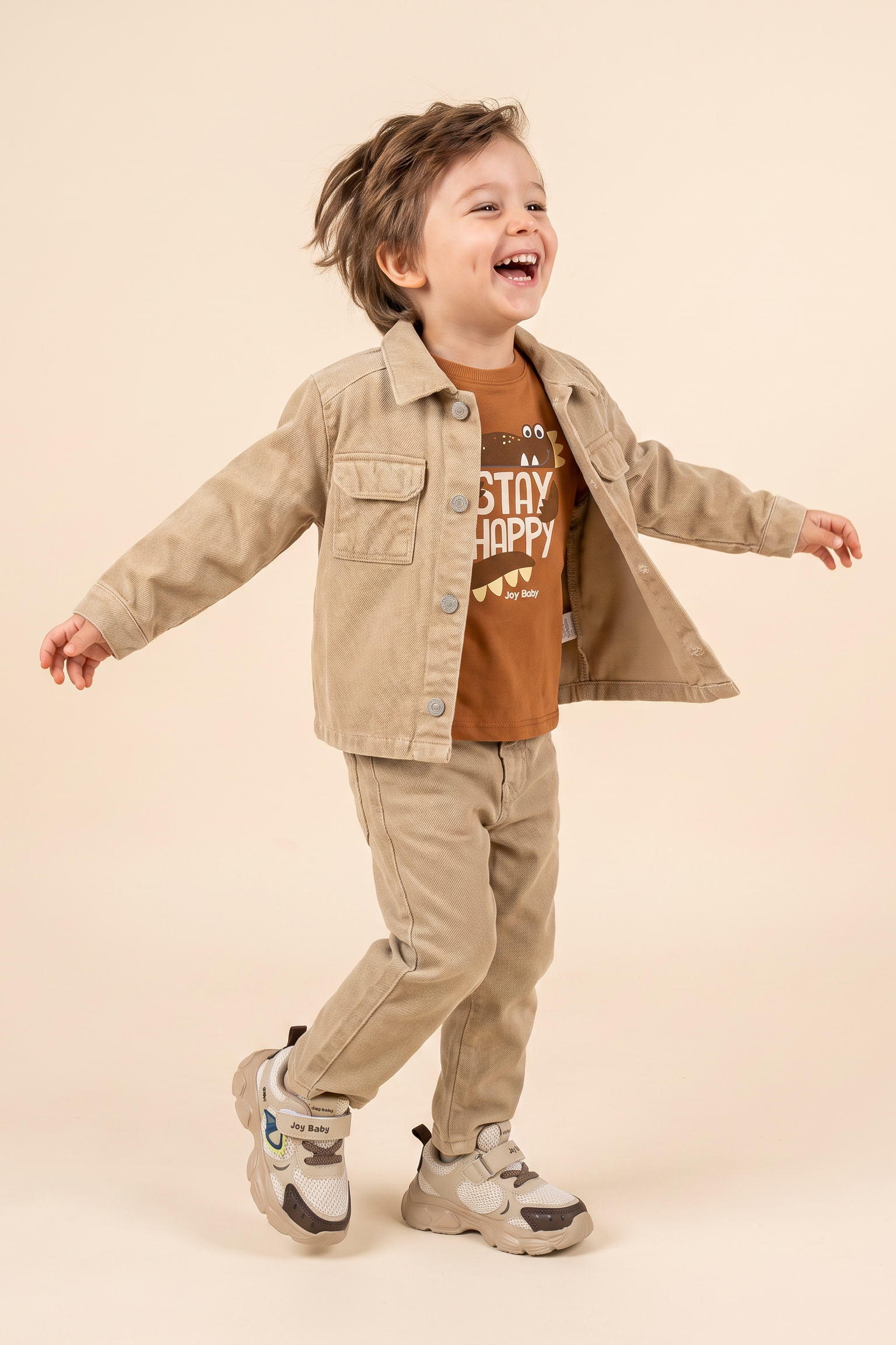 CONJUNTO 3 PRENDAS NIÑO STAY BEIGE