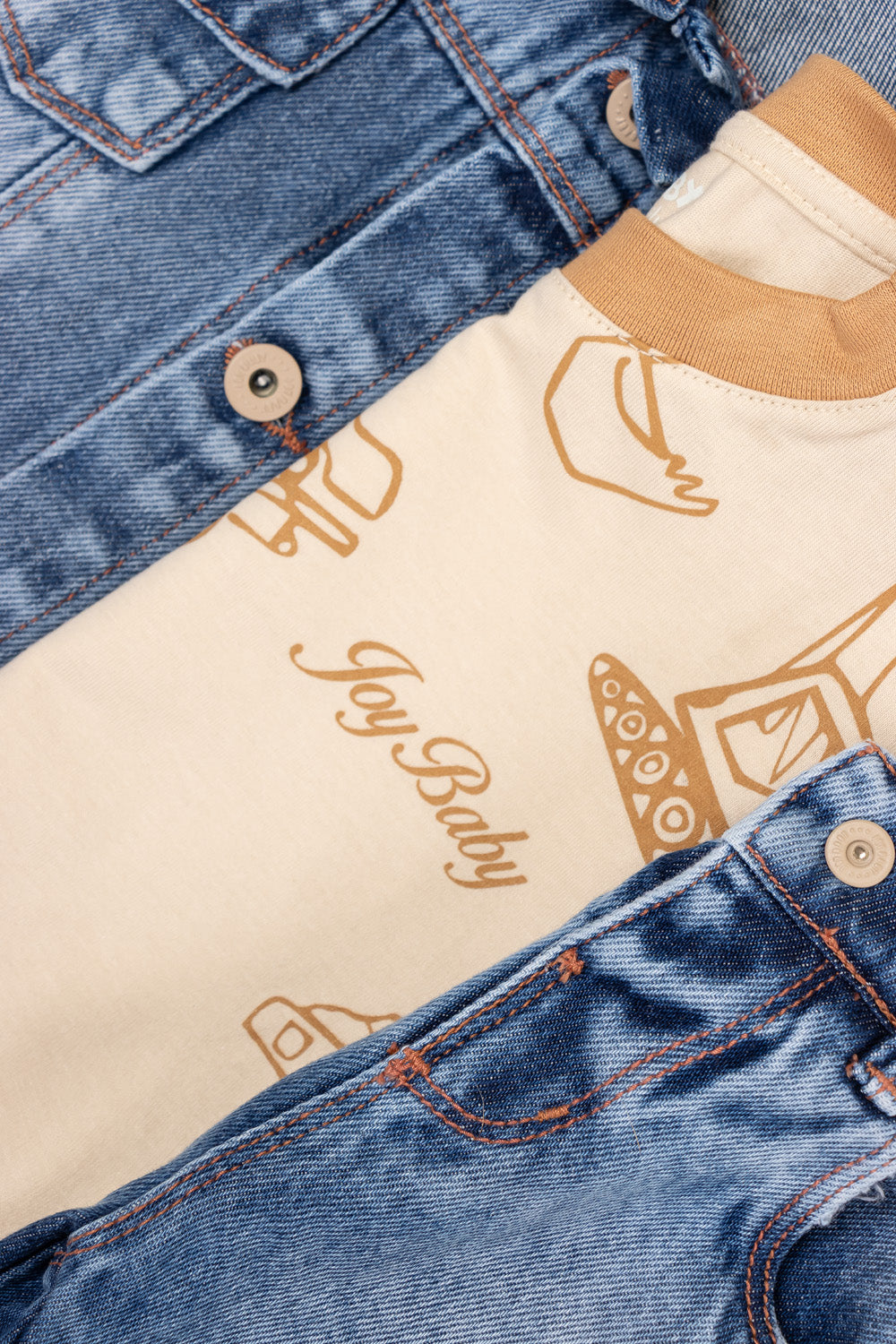 CONJUNTO 3 PRENDAS NIÑO WORK BEIGE