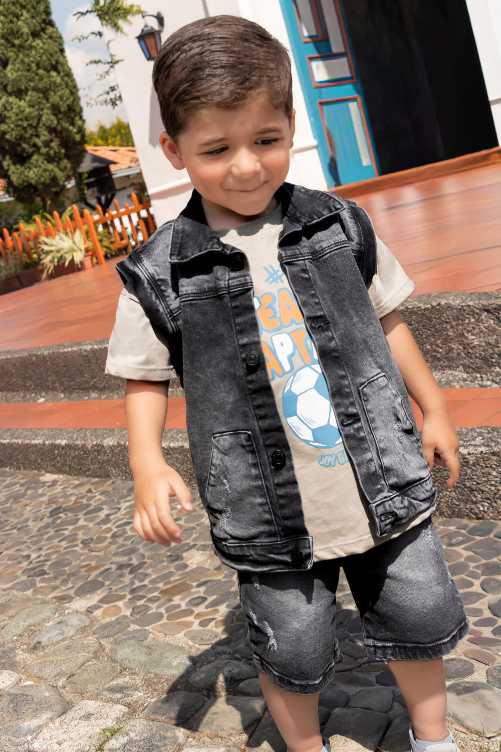 CONJUNTO 3 PRENDAS NIÑO CAPTAIN BEIGE