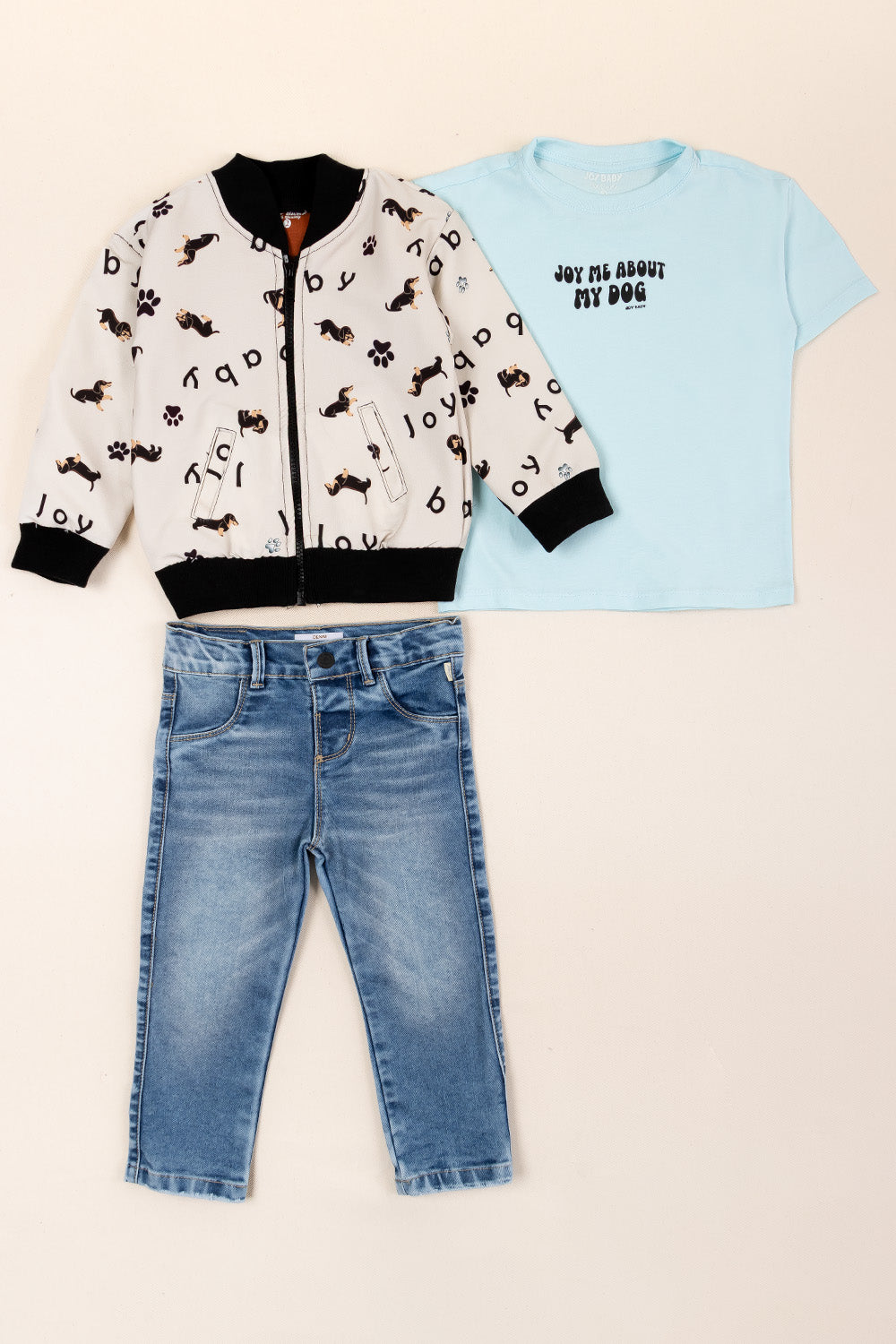 CONJUNTO 3 PRENDAS NIÑO MY DOG AZUL