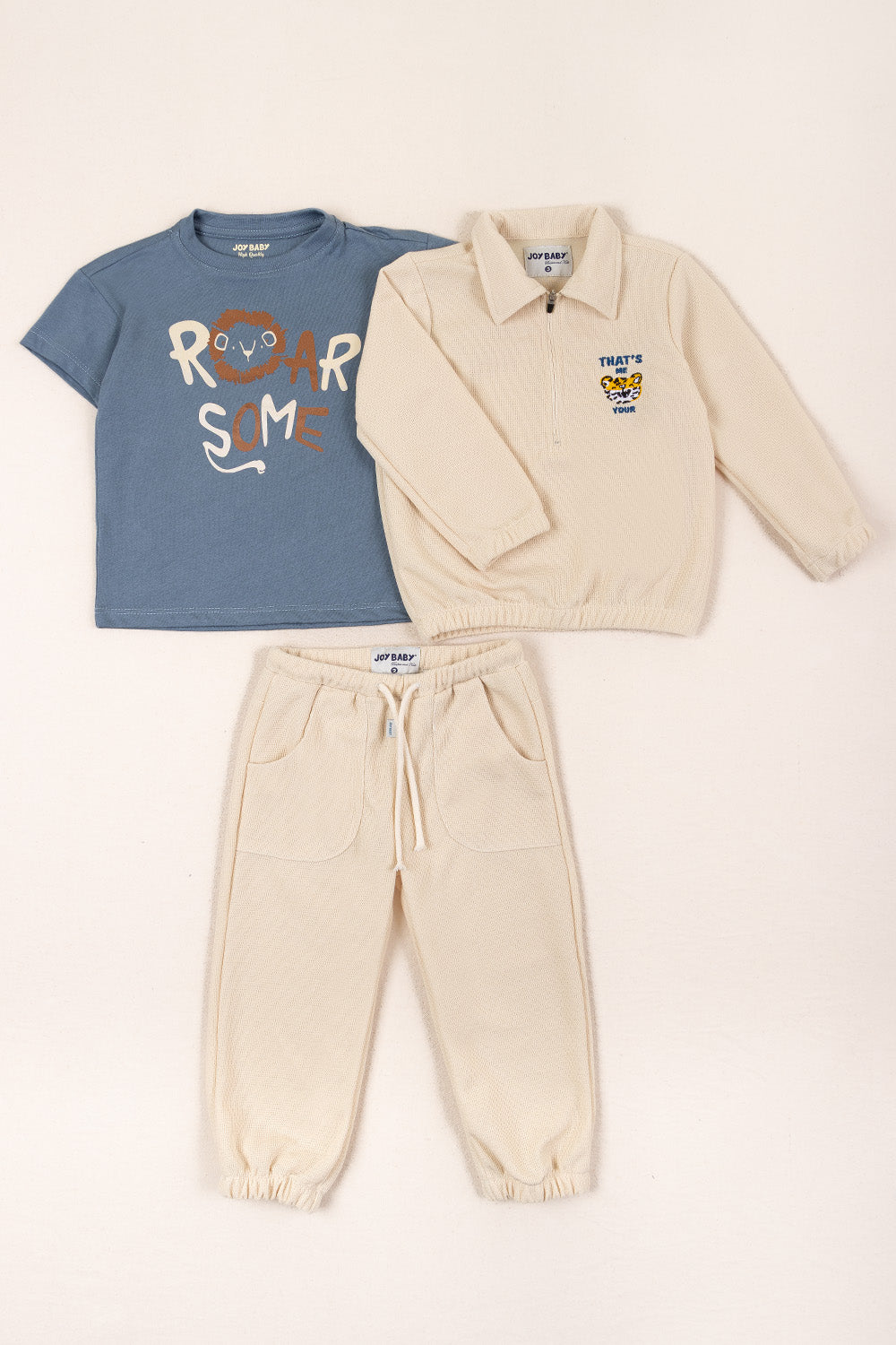 CONJUNTO DEPORTIVO NIÑO ROAR BEIGE