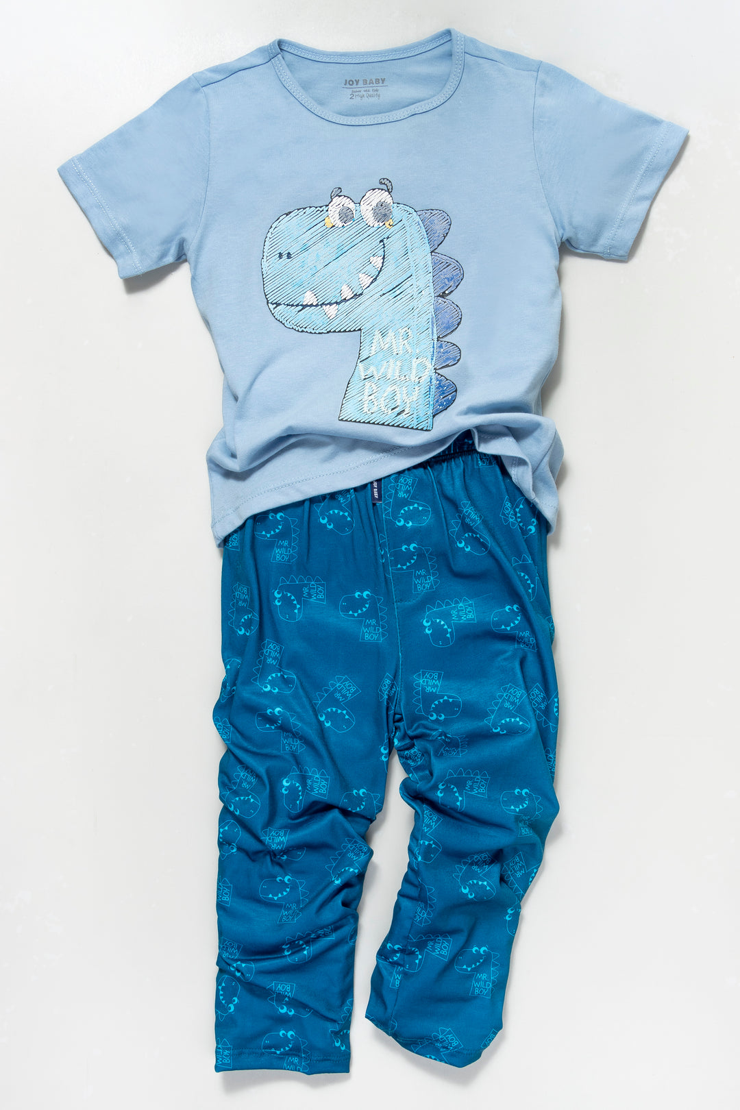 PIJAMA NIÑO DINO AZUL