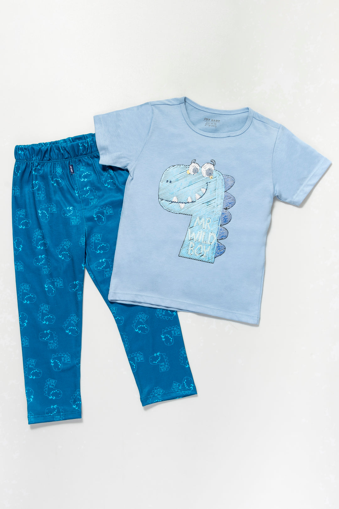 PIJAMA NIÑO DINO AZUL
