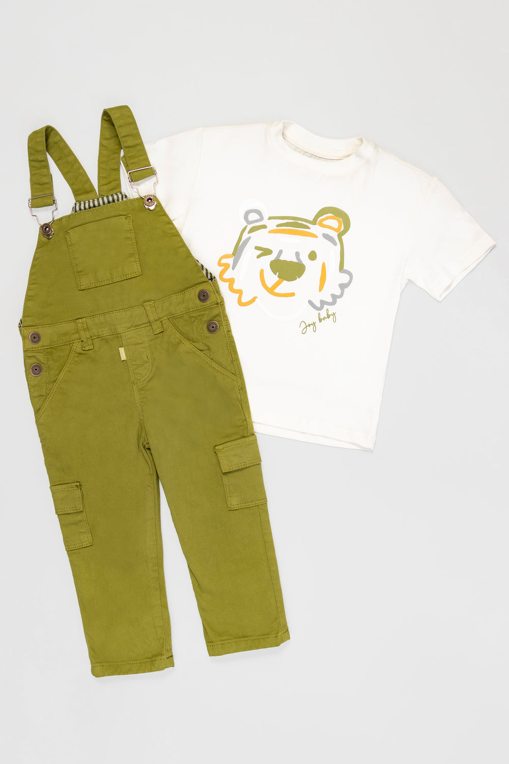 CONJUNTO OVEROL NIÑO BEAR VERDE