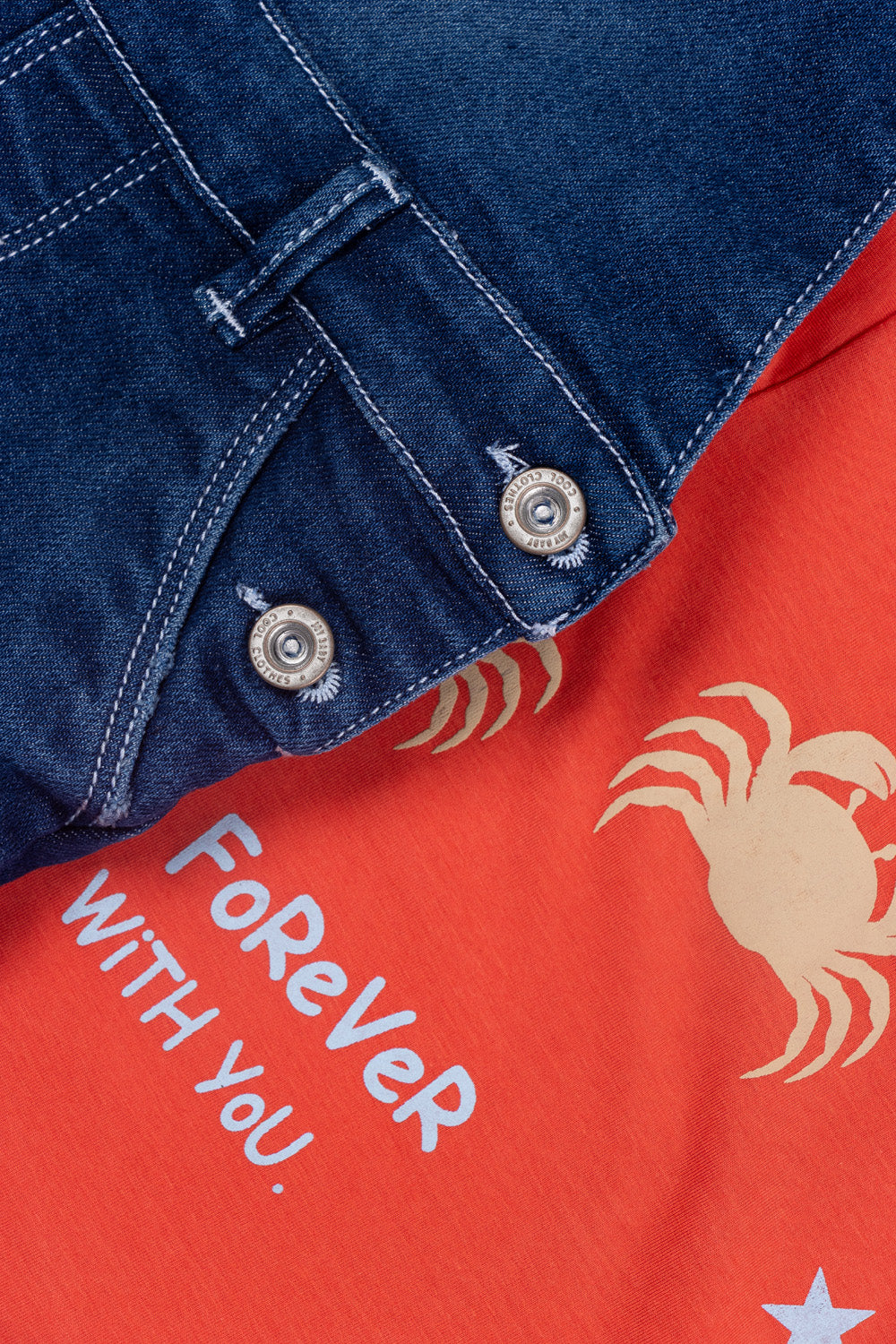 CONJUNTO OVEROL NIÑO CRAB NARANJA