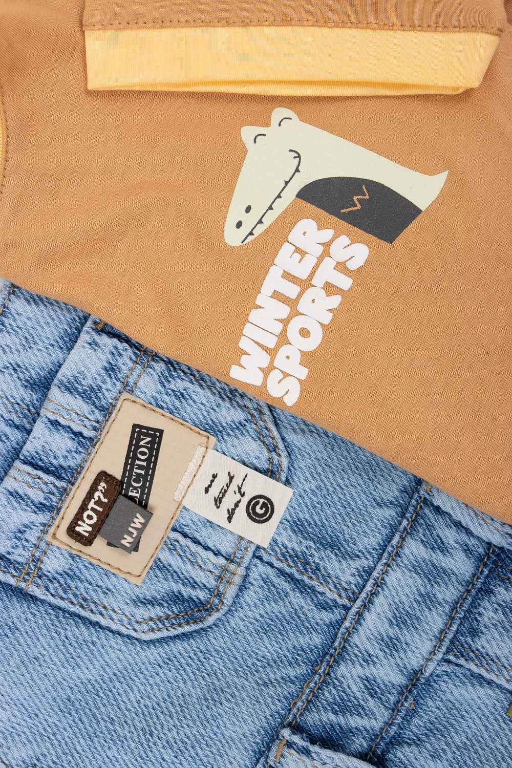 CONJUNTO OVEROL NIÑO WINTER CAFÉ