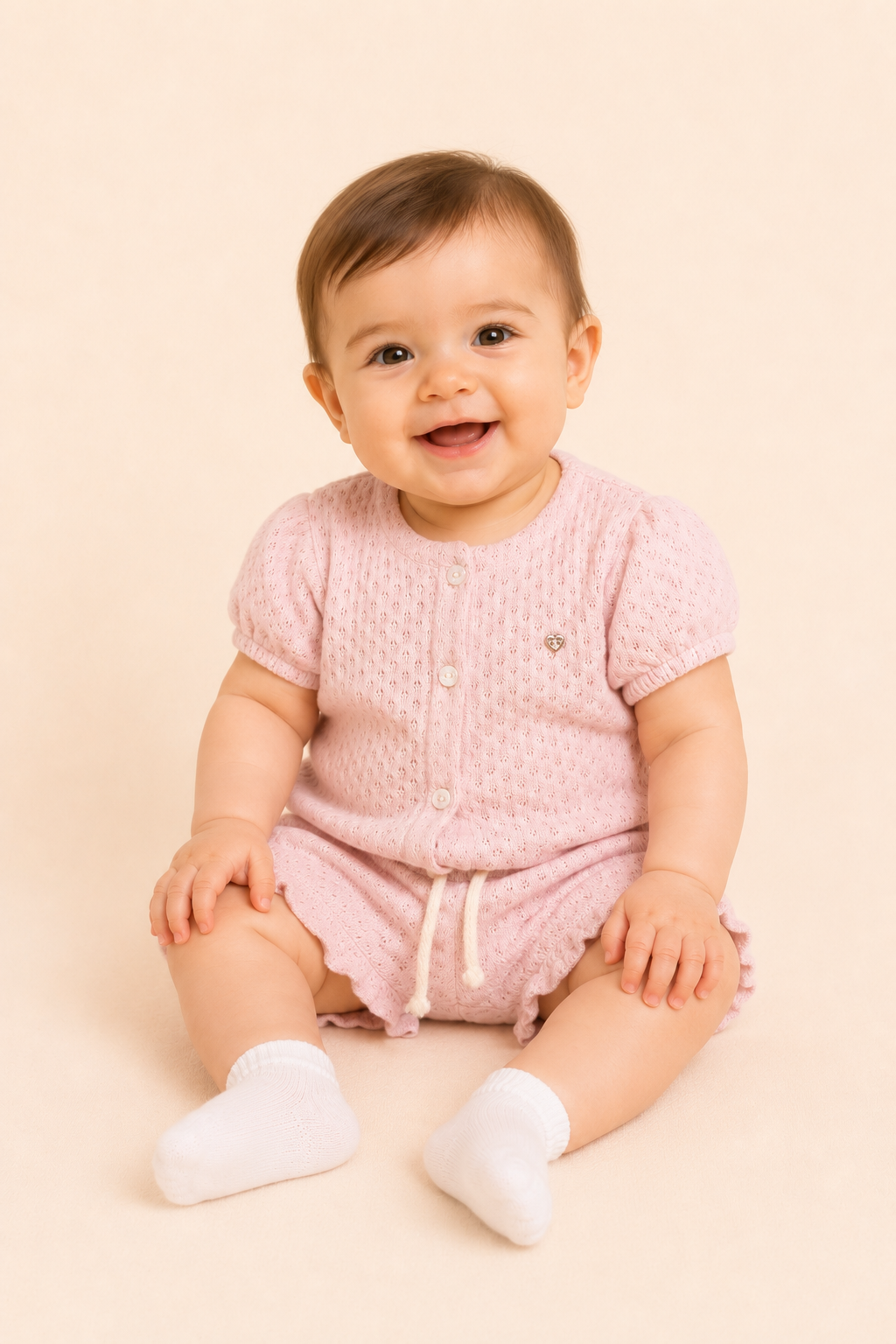 CONJUNTO BEBÉ NIÑA KIND ROSADO