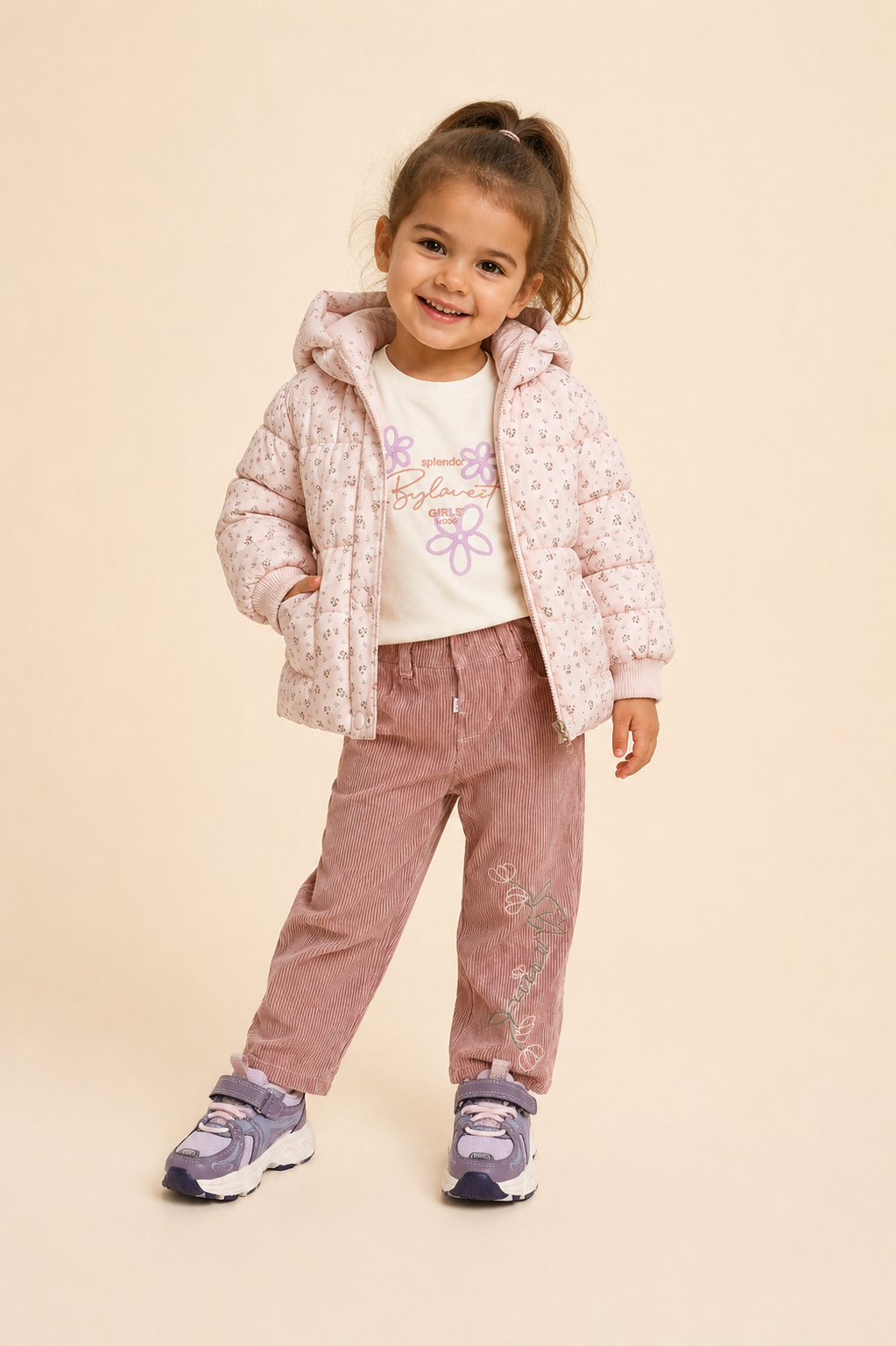 CHAQUETA FLORES NIÑA COMFORT