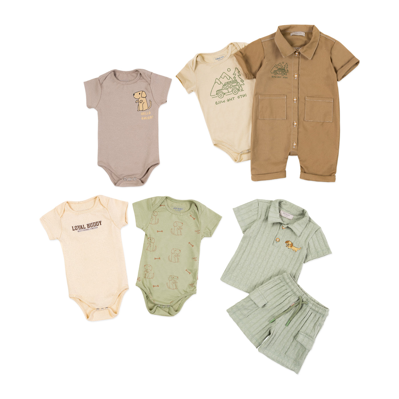 COMBO X3 BEBE NIÑO COZY SAFARI