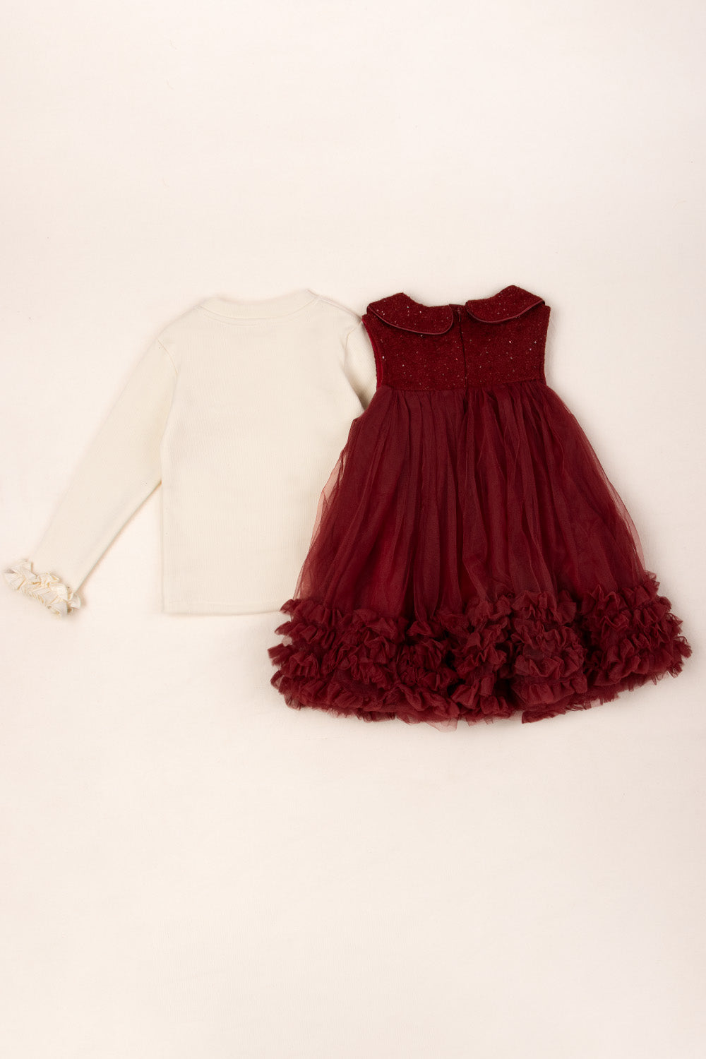 CONJUNTO VESTIDO NIÑA ROJO