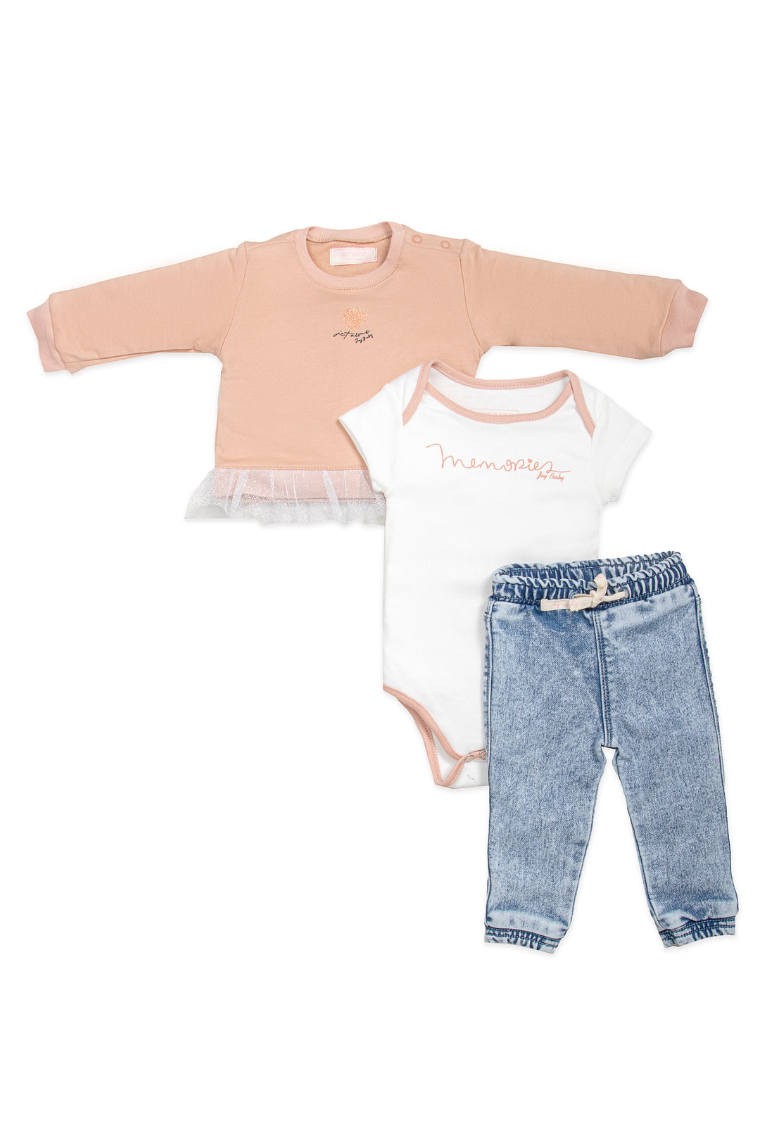 CONJUNTO TRES PRENDAS BEBÉ MEMORIES