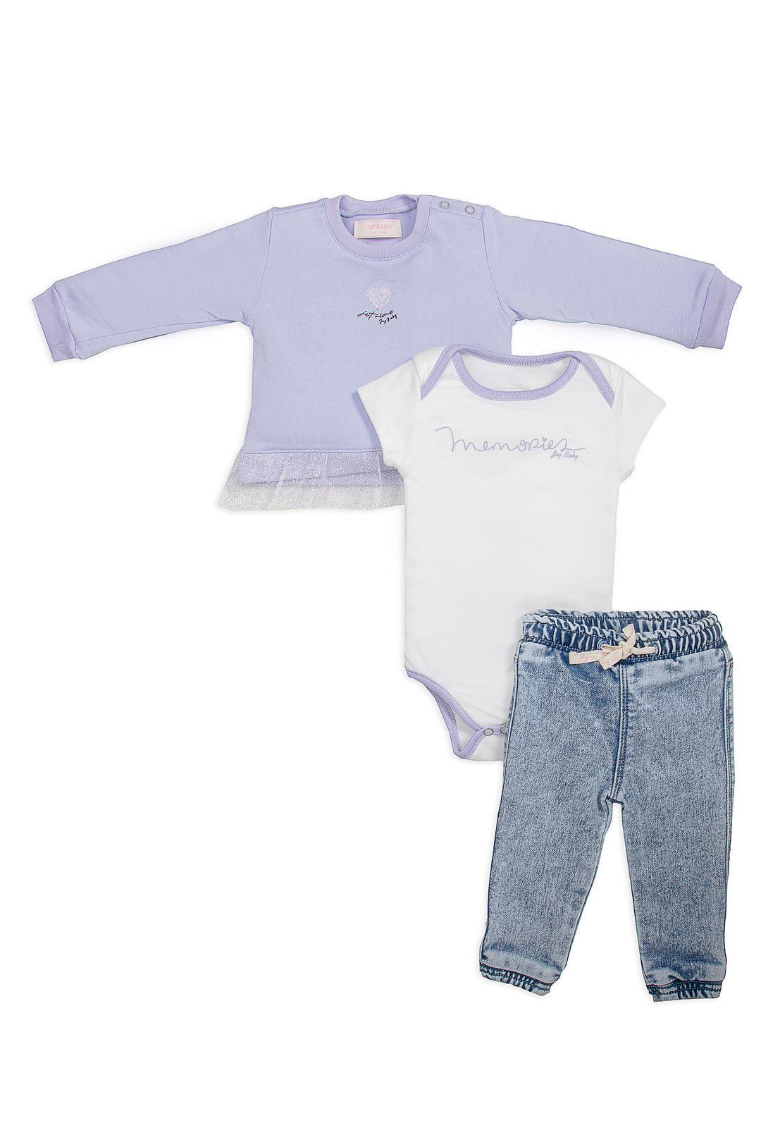CONJUNTO TRES PRENDAS BEBÉ MEMORIES