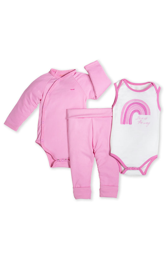 CONJUNTO BEBÉ DEPORTIVO ROSADO