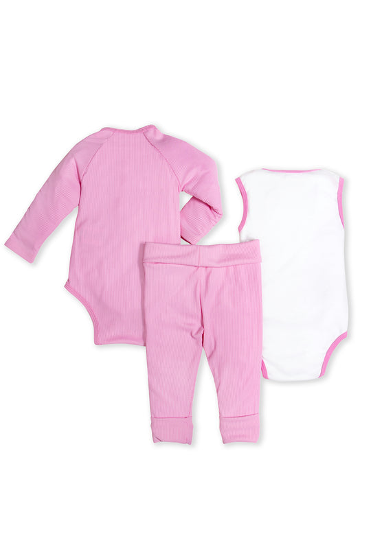 CONJUNTO BEBÉ DEPORTIVO ROSADO