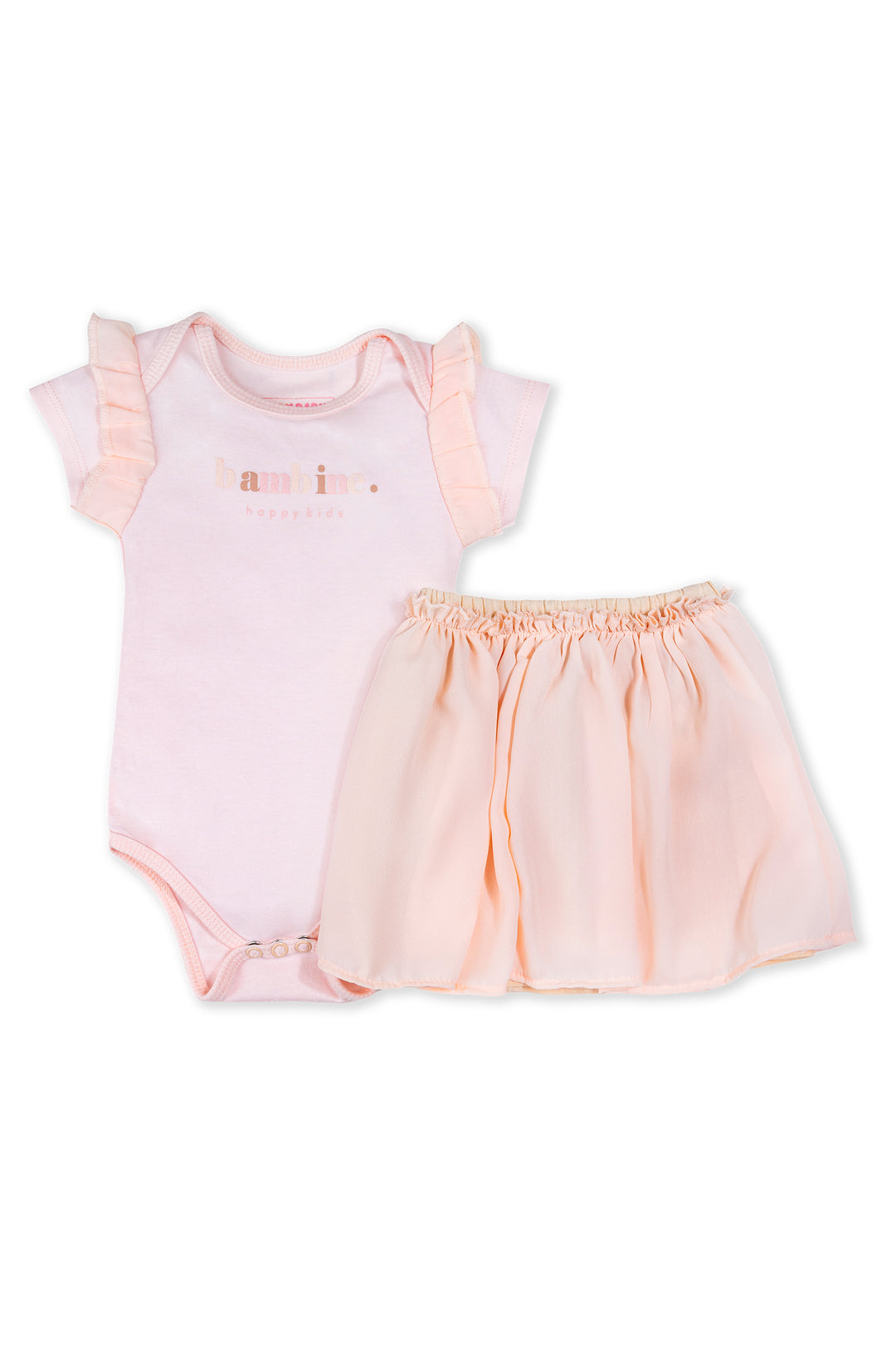 CONJUNTO FALDA BEBÉ BAMBINE ROSADO