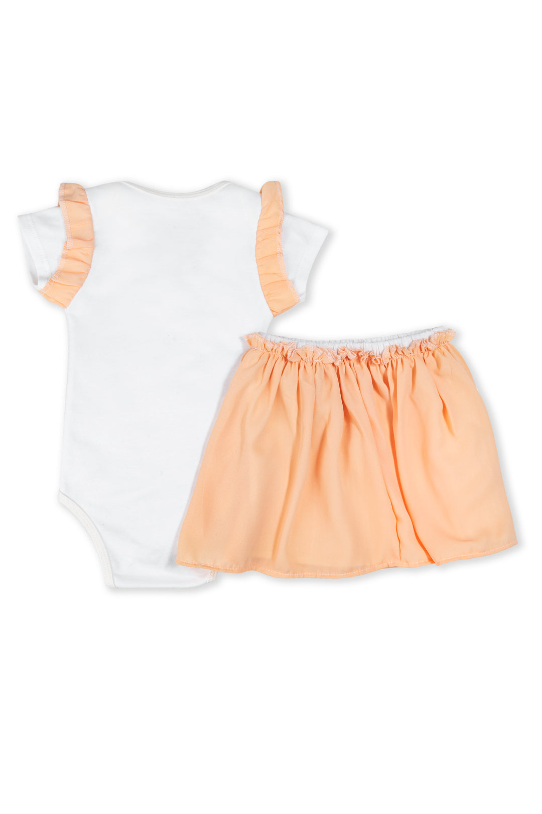 CONJUNTO FALDA BEBÉ BAMBINE NARANJA