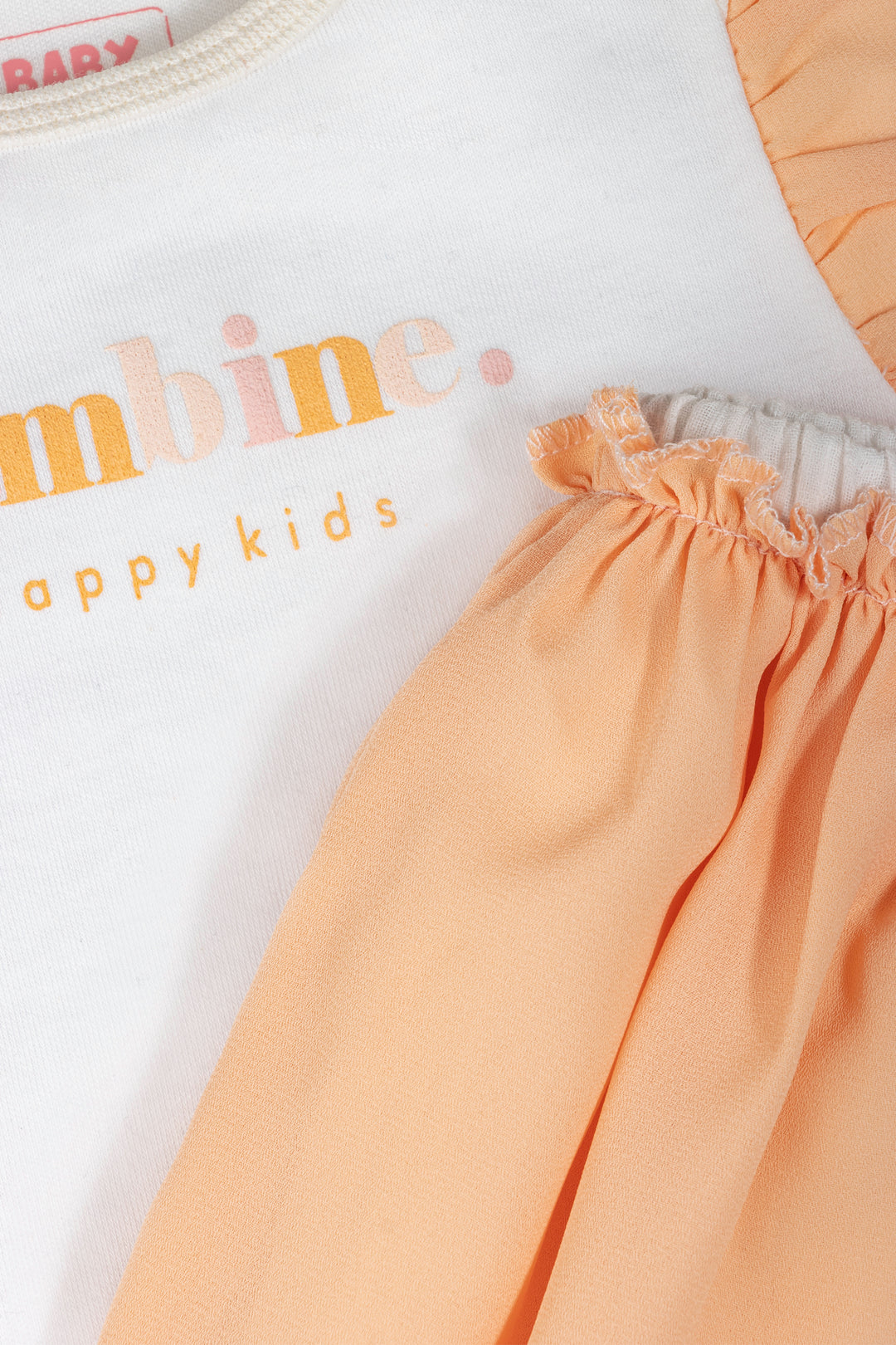 CONJUNTO FALDA BEBÉ BAMBINE NARANJA