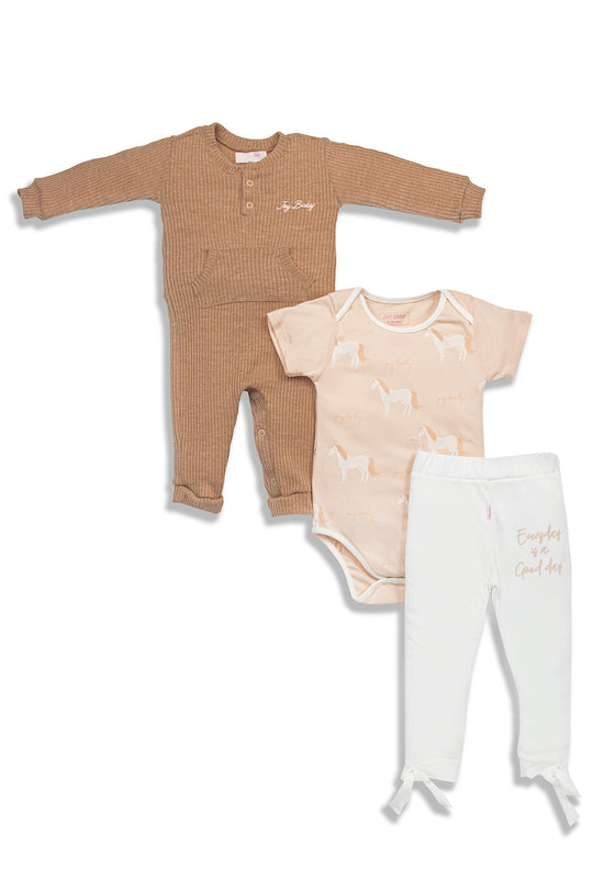CONJUNTO BEBÉ 3 PRENDAS ENJOY