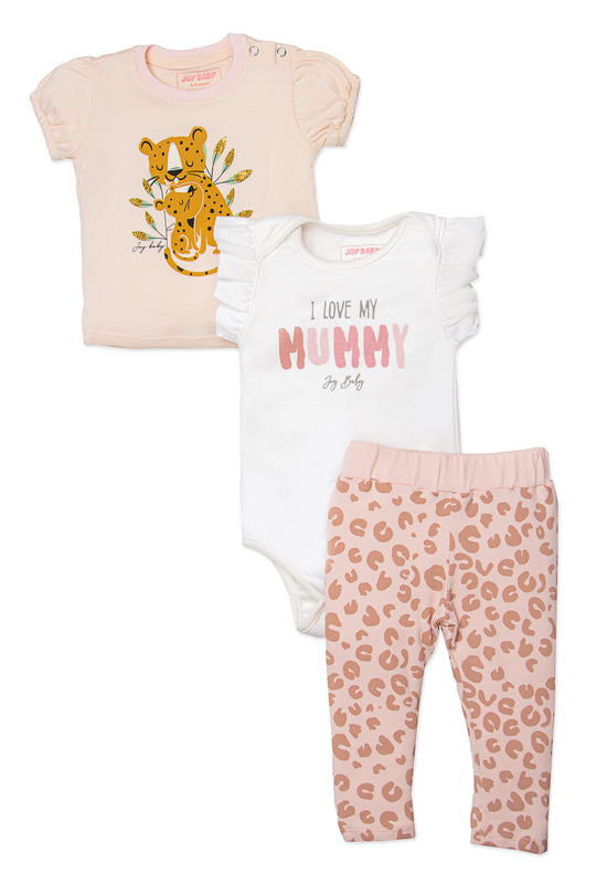 CONJUNTO BEBÉ 3 PRENDAS LOVE MUMMY