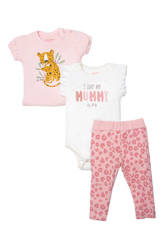 CONJUNTO BEBÉ 3 PRENDAS LOVE MUMMY
