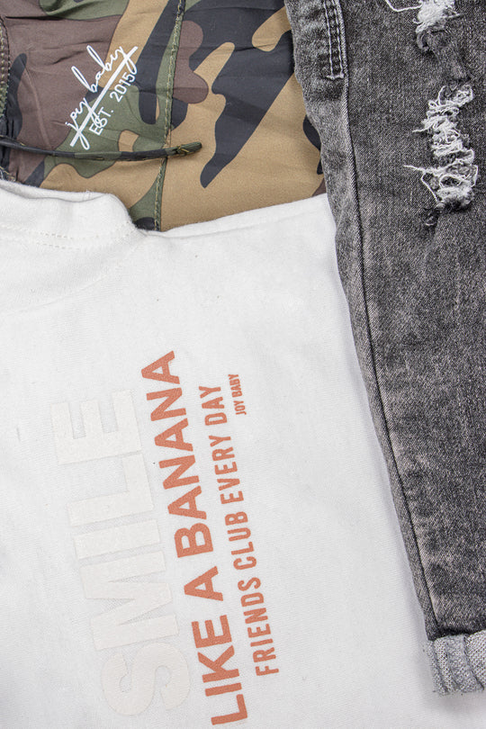 CONJUNTO TRES PRENDAS BEBÉ ARMY