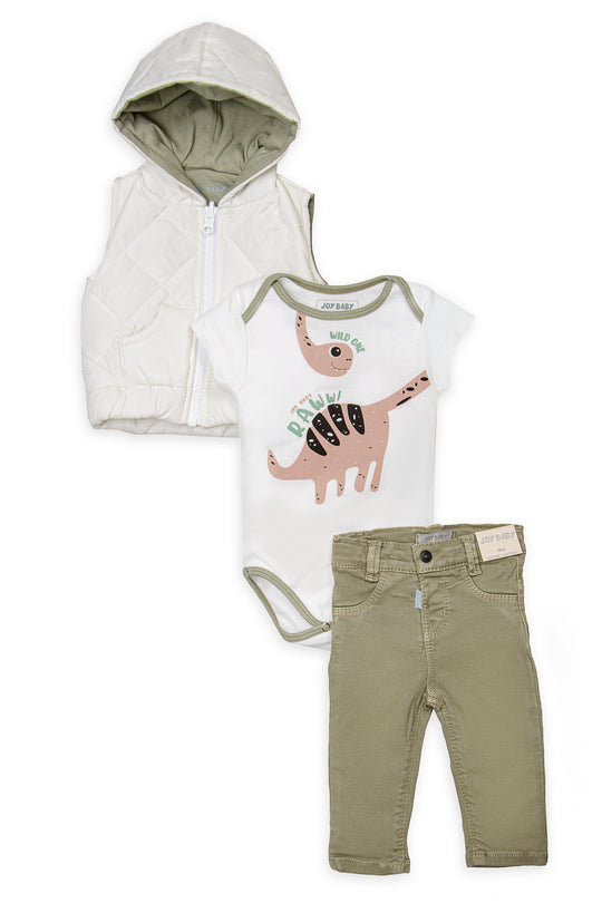 CONJUNTO TRES PRENDAS BEBÉ PLAY ALL DAY