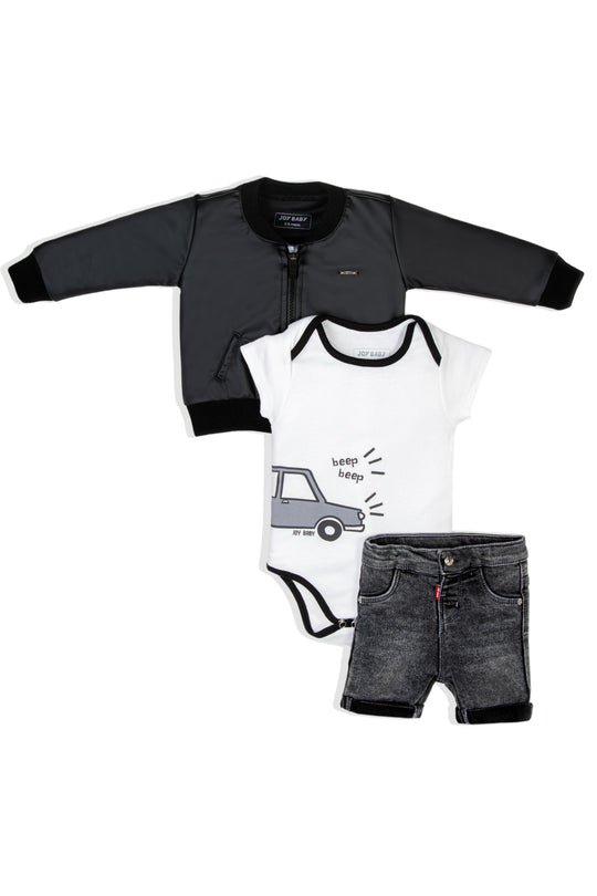 CONJUNTO TRES PRENDAS BABY CAR