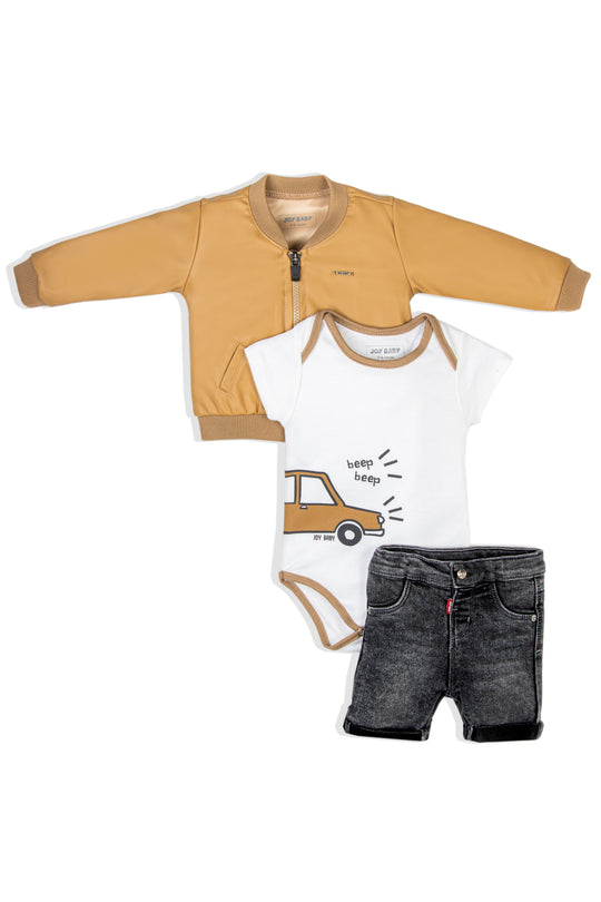 CONJUNTO TRES PRENDAS BABY CAR