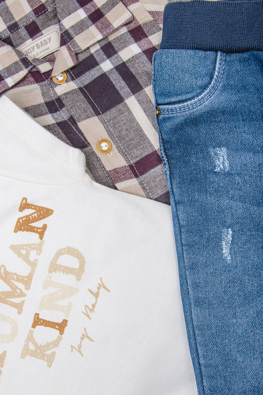 CONJUNTO TRES PRENDAS BEBÉ HUMAN KIND